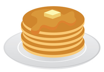 Vector Pancakes Isolated