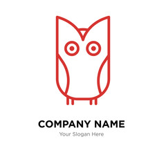 Owl company logo design template, colorful vector icon for your business, brand sign and symbol