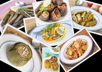 Turkish foods collage