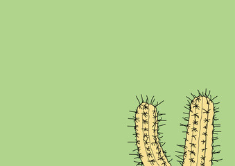 Naklejka premium cactus illustration