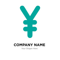 Fototapeta premium Japan currency company logo design template, colorful vector icon for your business, brand sign and symbol