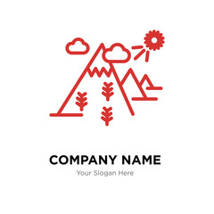 Mountain company logo design template, colorful vector icon for your business, brand sign and symbol