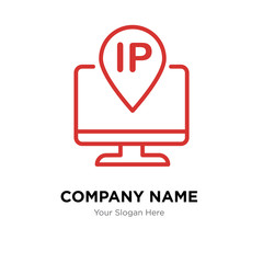 ip address company logo design template, colorful vector icon for your business, brand sign and symbol