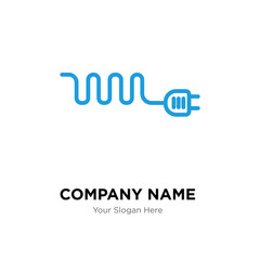 Wire company logo design template, colorful vector icon for your business, brand sign and symbol