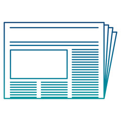 newspaper notice information communication business vector illustration neon color