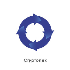 Cryptonex Cryptocurrency Coin Sign Isolated