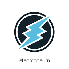 Electroneum Cryptocurrency Coin Sign Isolated