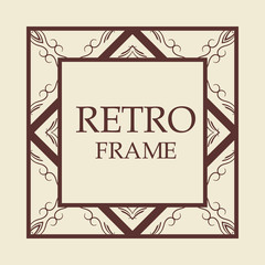 Obraz na płótnie Canvas Retro ornamental frame