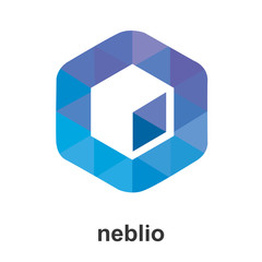 Neblio Cryptocurrency Coin Sign Isolated