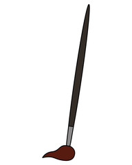 paint brush artistic tool vector illustration design