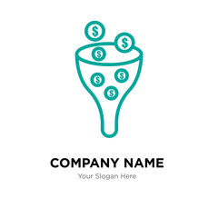 sales pipeline company logo design template, colorful vector icon for your business, brand sign and symbol