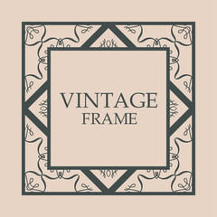 Retro ornamental frame