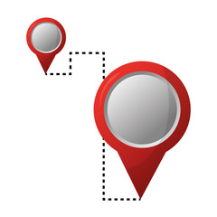 gps navigation pointers pin track displayed vector illustration 