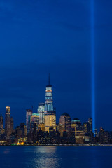 Fototapeta na wymiar New York Lights with Ferry