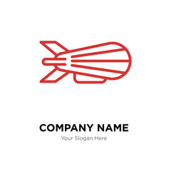zeppelin company logo design template, colorful vector icon for your business, brand sign and symbol