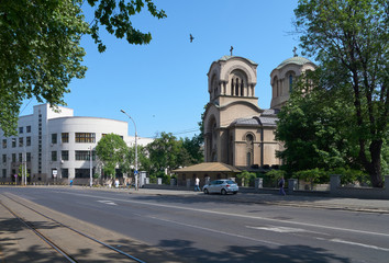 Gymnasium and orthodox church