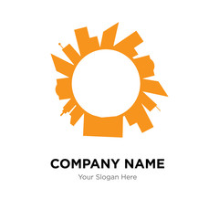 Al lot of building circle Earth company logo design template, colorful vector icon for your business, brand sign and symbol