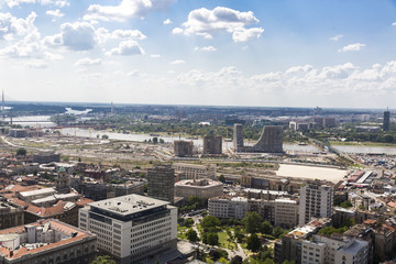 BELGRADE, SERBIA - JUNE, 2018: Panoramic view of the Belgrade, capital of the Serbia