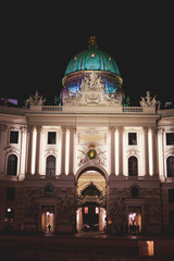 Fototapeta na wymiar View of Hofburg imperial palace facade exterior with Heldenplatz, Vienna Old Town Historic Center, Austria