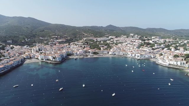 Aerial view of Cadaques Catalonia Spain