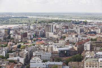 Fototapeta na wymiar BELGRADE, SERBIA - JUNE, 2018: Panoramic view of the Belgrade, capital of the Serbia