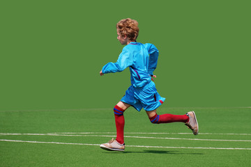 Boy playing football