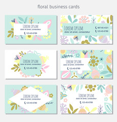 Floral business card template