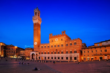 Obraz premium Siena, a city in central Italy’s Piazza del Campo Siena, Italy 