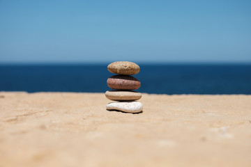 stack of pebbles symbolizes balance and harmony