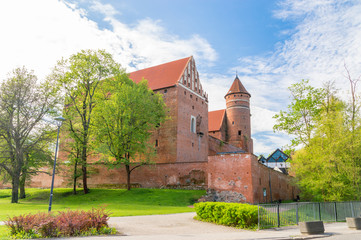 Fototapeta na wymiar Gothic castle of Warmian Bishops in Olsztyn, Poland.
