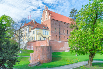 Fototapeta na wymiar Castle of Warmian Bishops in Olsztyn in Poland.