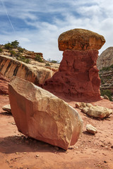 Cohab Canyon is a popular destination in Capitol Reef National Park. The trail reveals broken,...