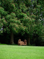 Carved Park Bench