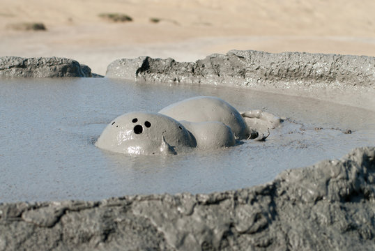 spectacular eruptions of mud volcanoes caused by methane in vulcanii noroiosi near berca village buzau county romania