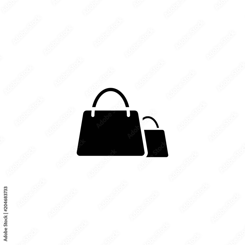 Sticker women bag icon. sign design