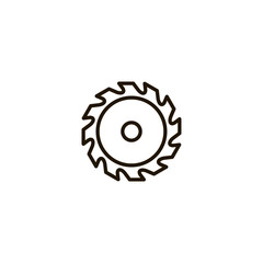 saw circular wheel icon. sign design