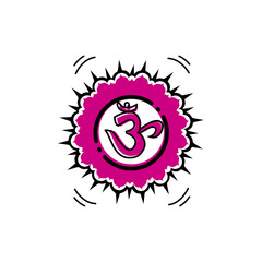 Sahasrara chakra vector illustration.