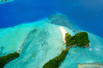 Palau islands from above