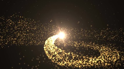 Particles transition gold award dust