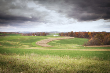 Amish farm field