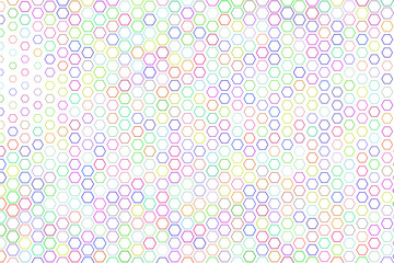 Abstract colored hexagon shape pattern. Digital, art, decoration & concept.