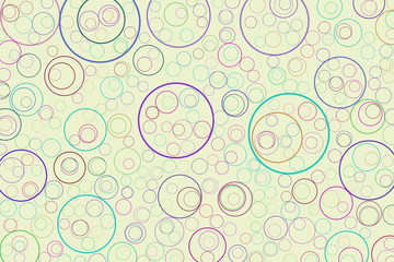 Modern geometrical circles, bubbles, sphere or ellipses background pattern abstract. Shape, white, web & template.