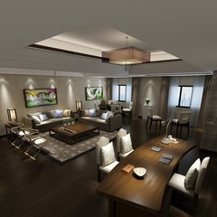 3D render of Living Room
