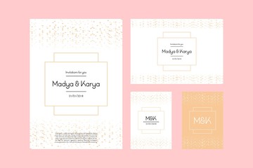 Wedding card designs abstract vector