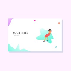 Isometric background women