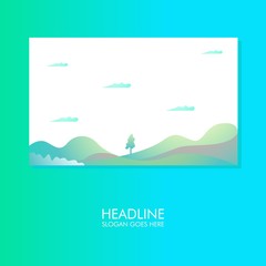 Isometric background nature