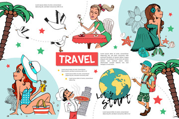 Flat Travel Infographic Template