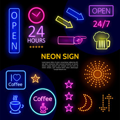 Electric Neon Signs Template