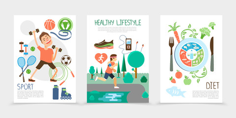 Flat Healthy Lifestyle Brochures