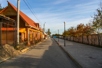 Fototapeta na wymiar Road to the beach in Koktebel village
